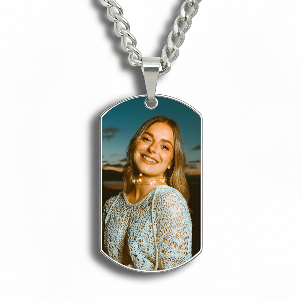 Wear Your Heart: The Personalized Photo Tag Necklace | Best Meaningful Gift